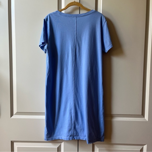 Like New J.Crew Women Short-sleeve Summer T-shirt Dress Blue size M - Picture 2 of 4
